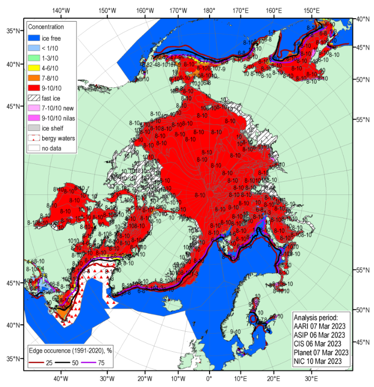 sea ice summary march 2023